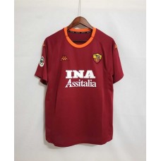 Roma 00/01 Home Red Soccer Jersey